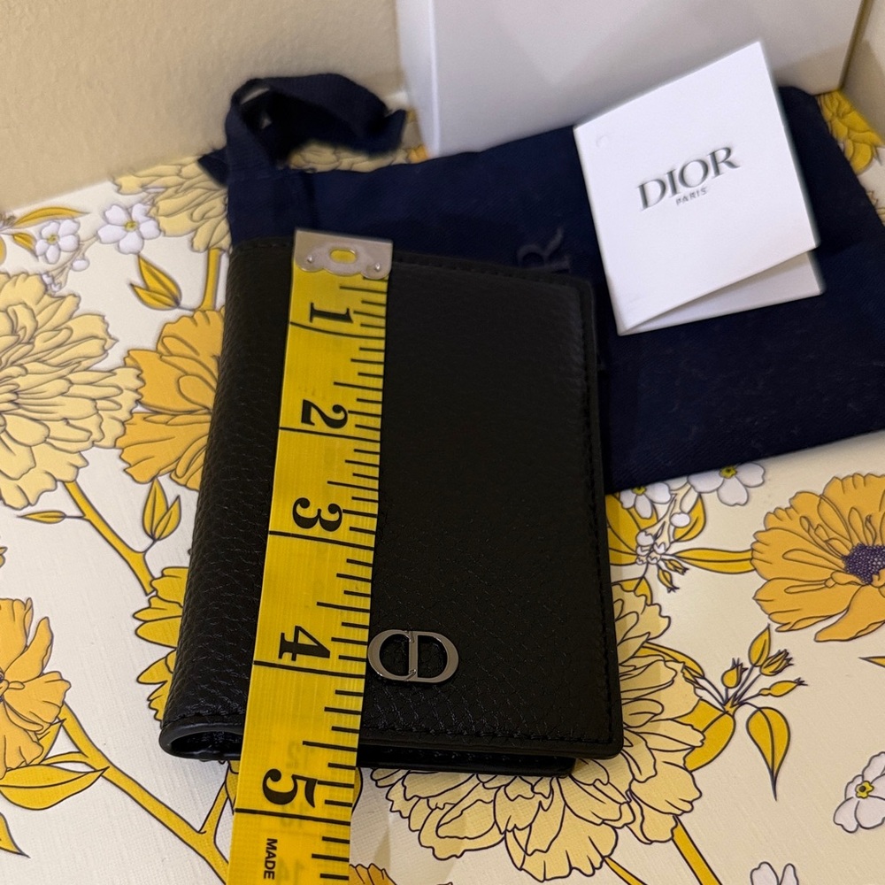GWP ITEM 📣 Dior Men’s wallet Black Leather Dior Wallet Men’s Dior Gift wallet - Picture 7 of 10
